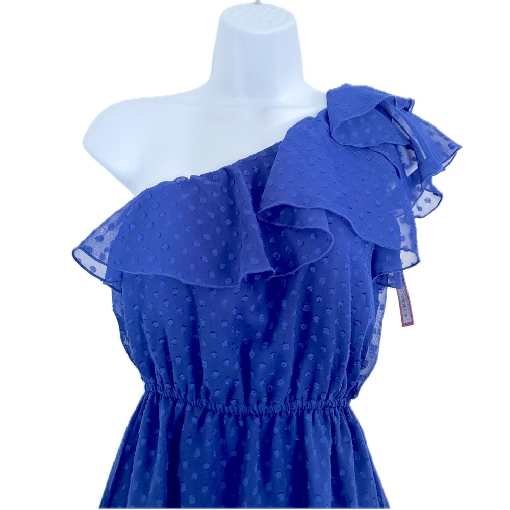 Xhilaration - Blue off the shoulder dotted Swiss dress - S - Picture 5 of 7